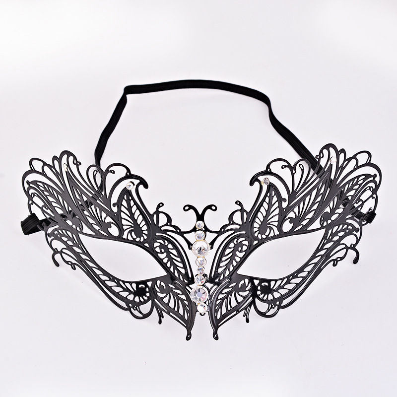 新款 威尼斯时尚金属镶钻面具 镂空面具 铁艺面具 化妆舞会道具
