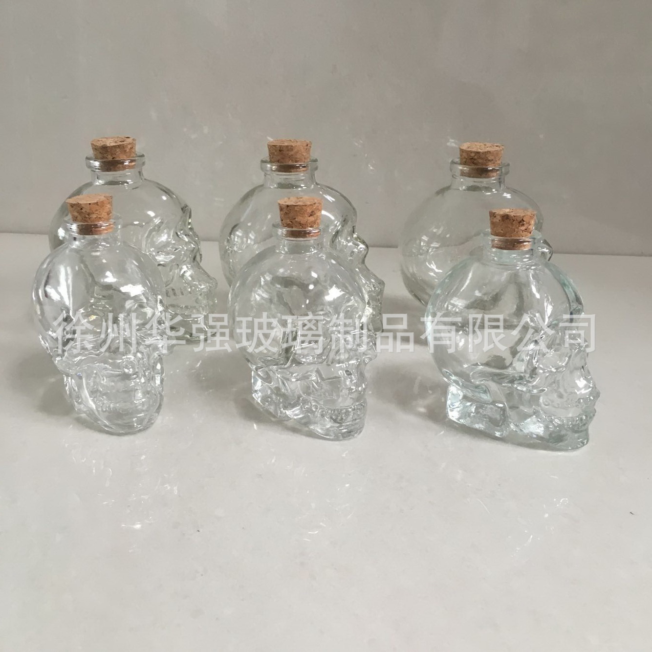 厂家直销骷髅头装饰玻璃瓶 玻璃瓶包装容器 工艺品包装玻璃瓶定制