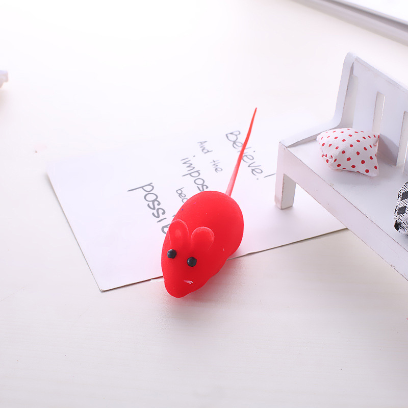 Nuevo gato creativo flocado ratón 4 Unid entrenamiento roer dientes limpieza juguete fábrica procesamiento PET supplies