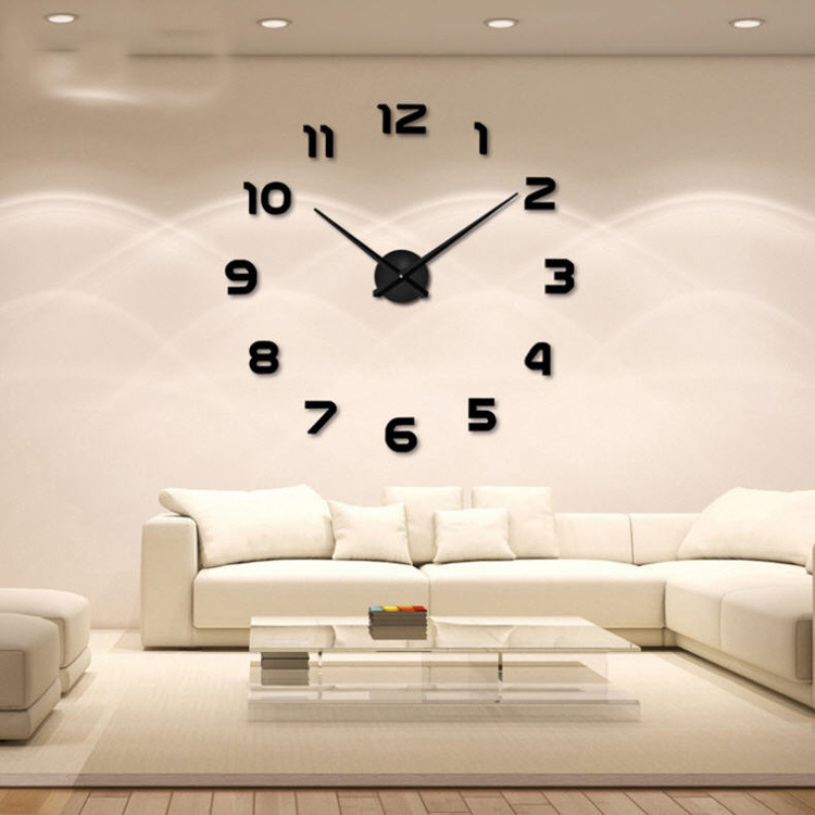 Reloj de pared creativo para decoración de sala, venta directa de fábrica, reloj de pared nórdico de espejo DIY simple/elegante para hogar