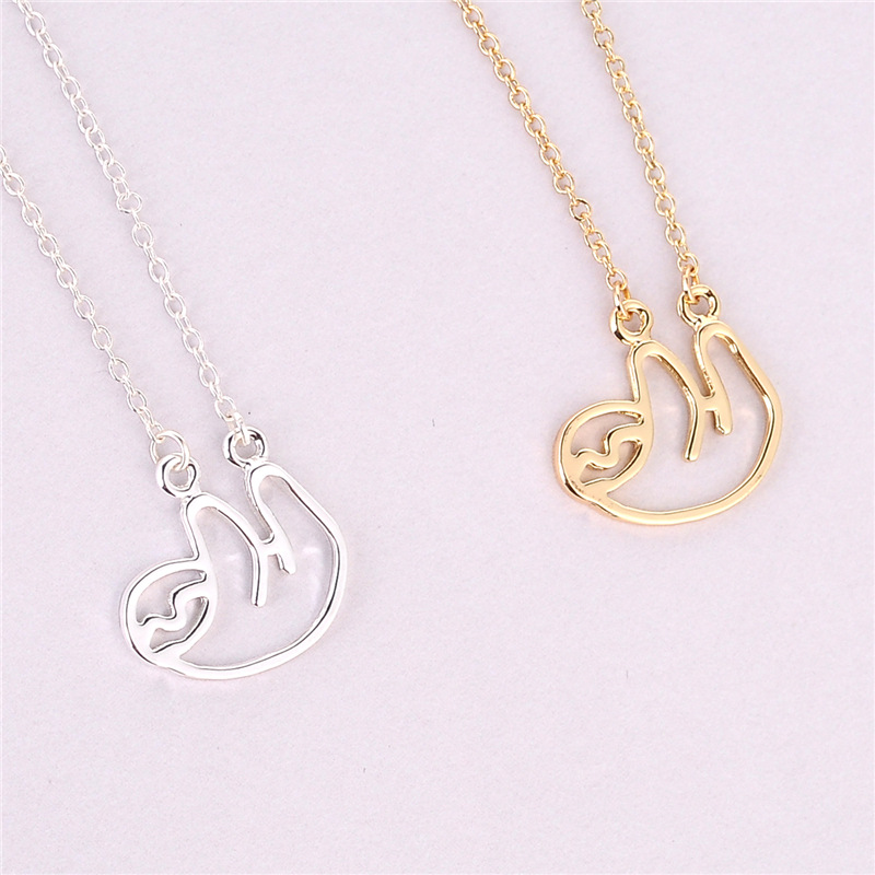 small sloth panda koala bear pendant necklace