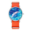 Paisali blue dolphin love symbolizes men and women's lucky romantic creative watches