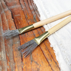 Cross-border pottery tools set of 2, textured steel brush throwing tools, stainless steel shaping tools set for home decoration