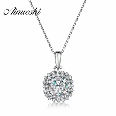 欧美微镶925纯银吊坠 项饰品批发 豪华女款 工厂直销 AINUOSHI|ru