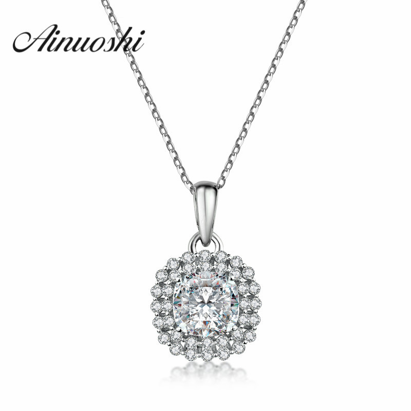 欧美微镶925纯银吊坠 项饰品批发 豪华女款 工厂直销 AINUOSHI|ru