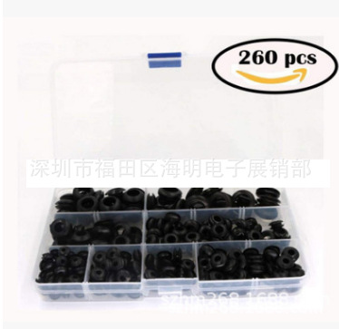 M3M4M5M6M8M10M12汽摩游艇船舶机箱配电柜橡胶索圈 线垫圈260pcs