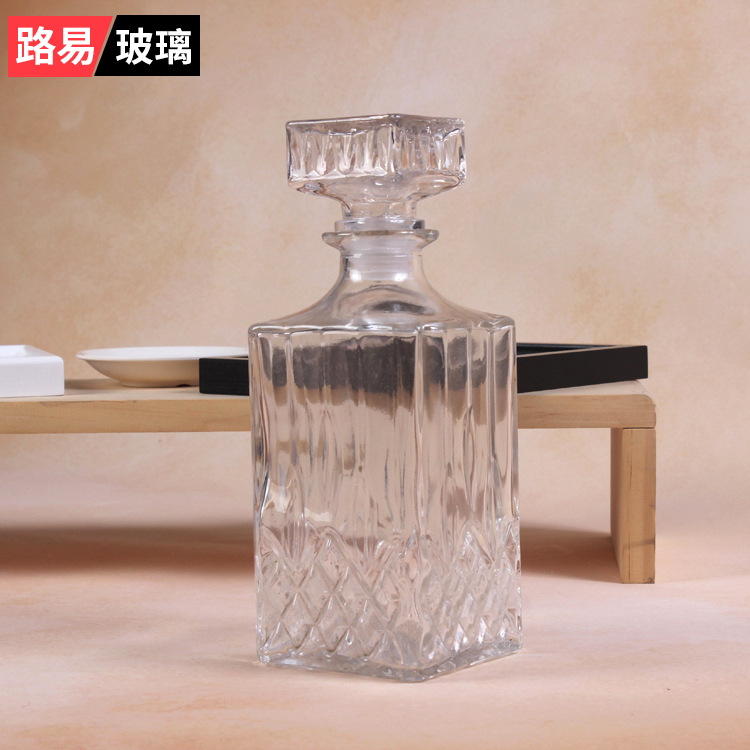 酒樽钻石红酒瓶 葡萄酒瓶 泡酒瓶 分酒瓶醒酒器 玻璃酒瓶800