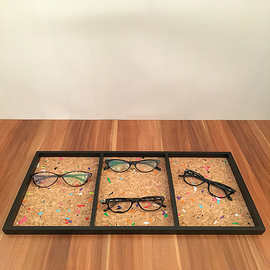新款软软木板太阳镜托盘高档平板展示道具烤漆眼镜陈列货架眼镜展