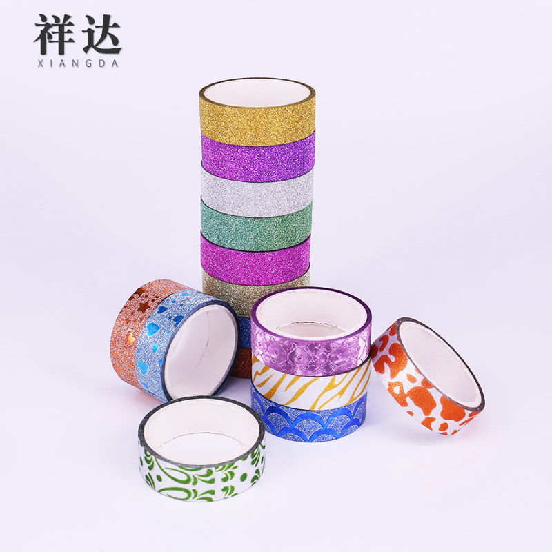 创意手工和纸金葱胶带 DIY相册装饰闪光胶 15mm礼品包装彩色胶带|ru