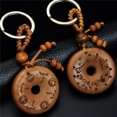 特价汽车钥匙扣 车用钥匙圈包包挂饰汽车内饰用品木质挂件|ms