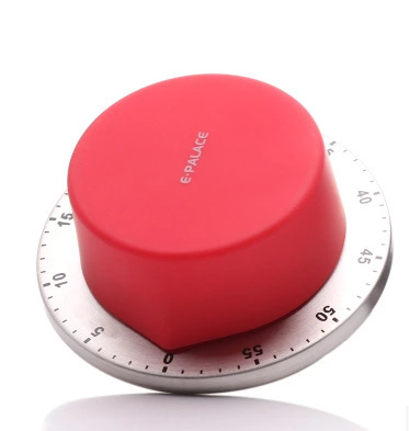 Stainless Steel Kitchen Timer, Reminder Device, Mechanical Timer with Iron-Based Adhesive—Includes a Magnet