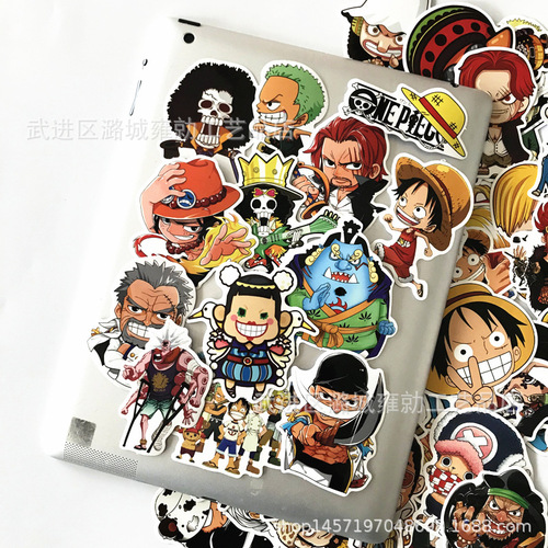 60 pieces of ONE PIECE Luffy stickers suitcase suitcase trolley case laptop stickers