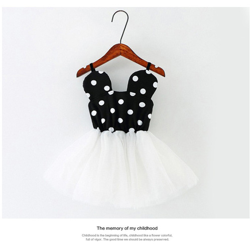 Summer  New Baby Dress for Girls, Mickey Head Strap Dress for Children, Children's Dress, Drop Shipping One Piece