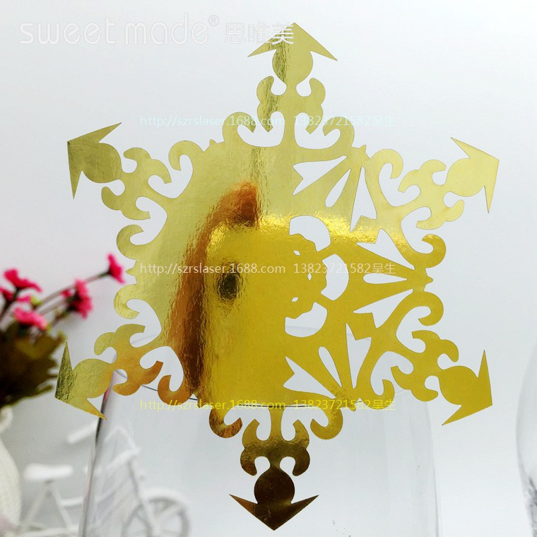 批发婚礼派对红酒杯卡 圣诞镂空杯卡 插卡 留言卡  批发B120|ms