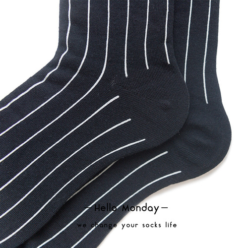 33556HELLOMONDAY Cotton Vertical Stripe Spring and Summer Series Couple Style Men's and Women's Socks Trendy Europe and America