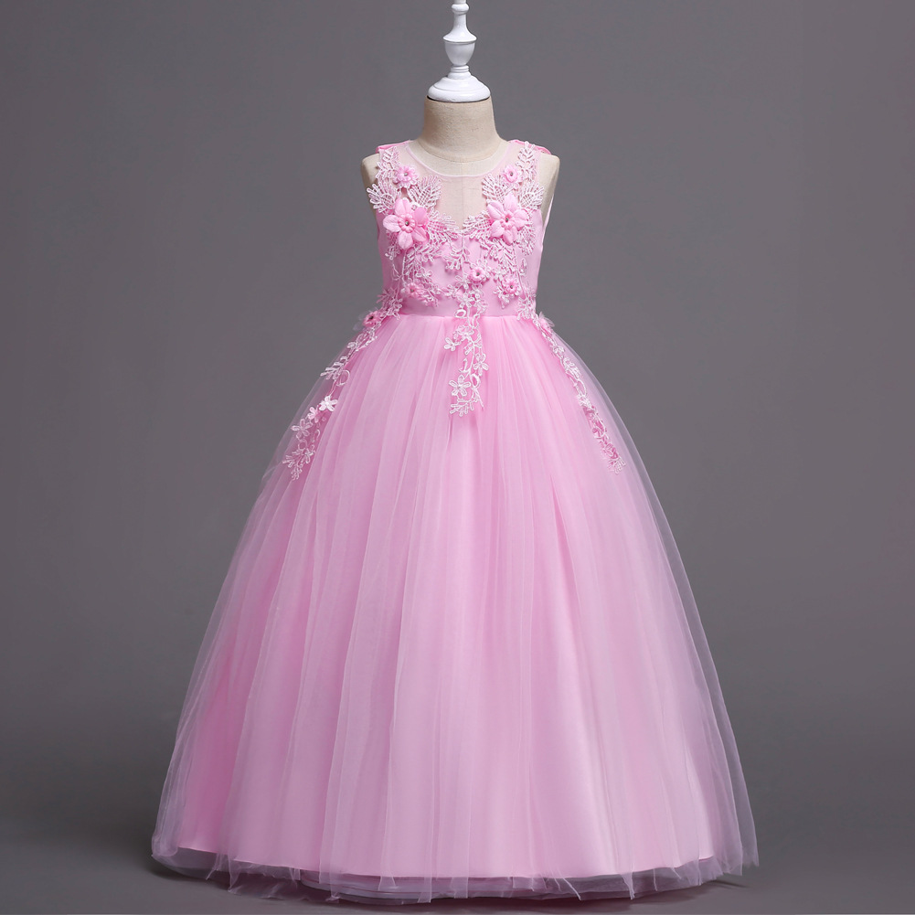Children's Dress Skirt Flower Mesh Princess Pettiskirt Lace Dress display picture 8