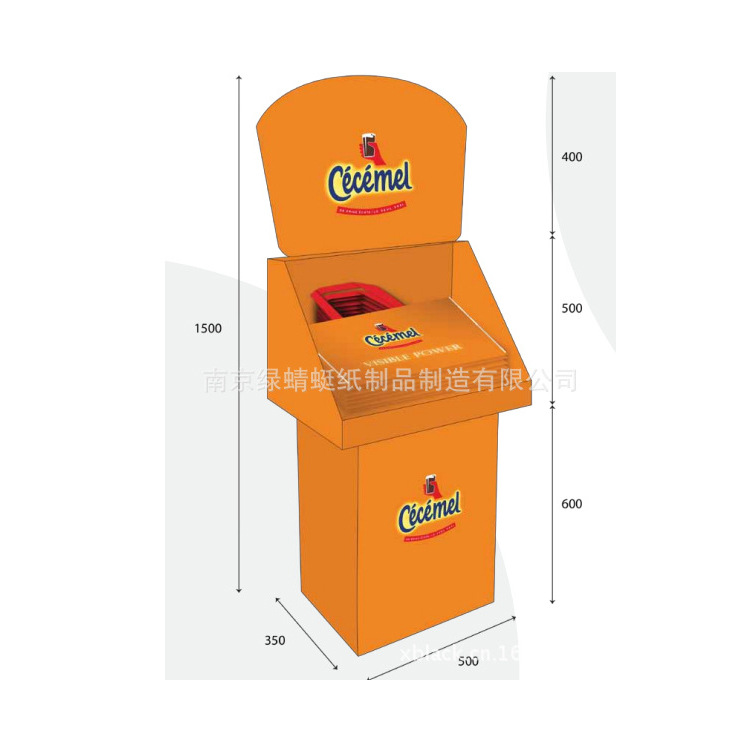 定制产品促销台 纸板展示架 超市落地纸货架