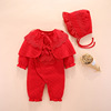 Bodysuit for princess, trench coat, set, increased thickness, 0-12 month