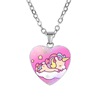 Children's cartoon accessory, pendant, necklace heart shaped, suitable for import, Birthday gift