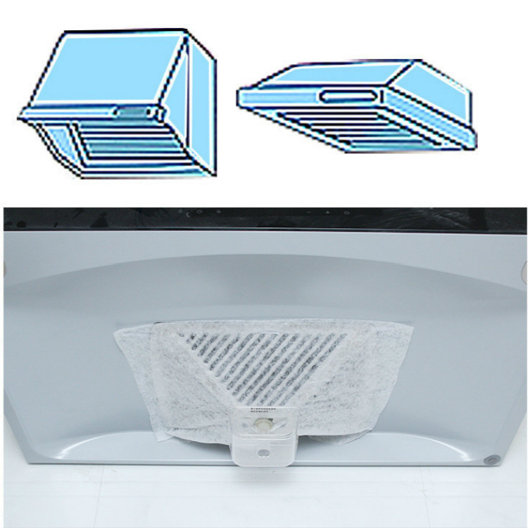 Cocina reemplazable ventilador de cocina papel de algodón absorbente de aceite 2 paquetes de filtro a prueba de aceite algodón no inflamable no tejido papel absorbente de aceite