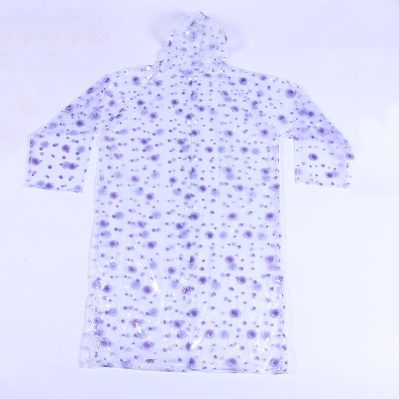Factory direct adult transparent Printed Raincoat long fashion environmental protection raincoat travel portable rain gear Factory direct adult transparent Printed Raincoat long fashion environmental protection raincoat travel portable rain gear