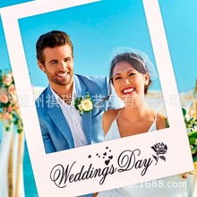 跨境专供 新款婚纱外景wedding day 拍照道具 创意摄影派对道具