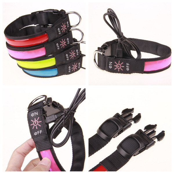 Glowing choker with usb charger