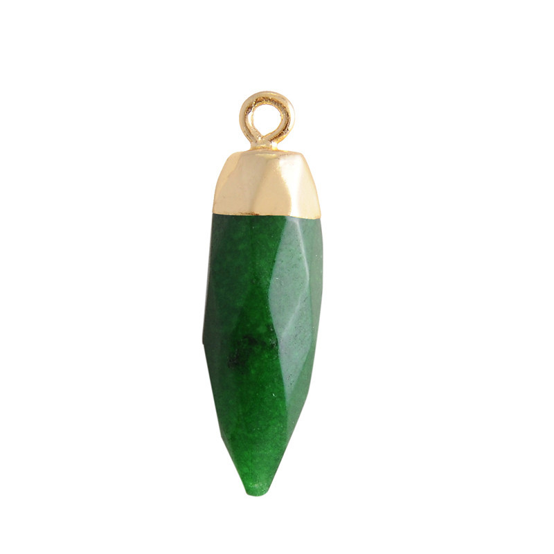 Simple Style Classic Style Water Droplets Natural Stone Plating Pendants display picture 2