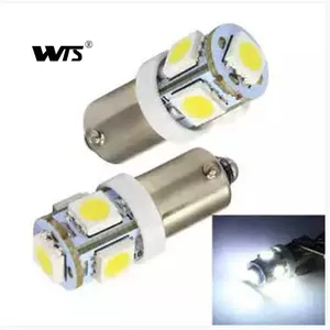汽车LED示宽灯BA9S50505头阅读仪表灯牌照尾箱灯泡车用车灯冰蓝
