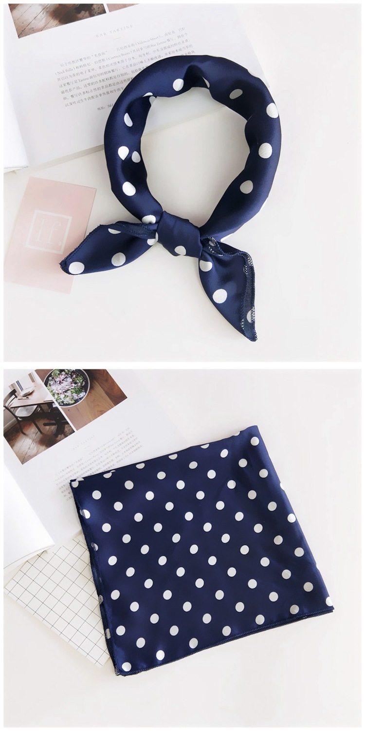 60g Weight Silk Scarf Classification Daily Occasion Satin Material Stripe, Polka Dots, Chains Print Pattern Summer Season Women's Gender Simple Style Style Women's Simple Style Stripe Polka Dots Chains Print Satin Silk Scarf 4
