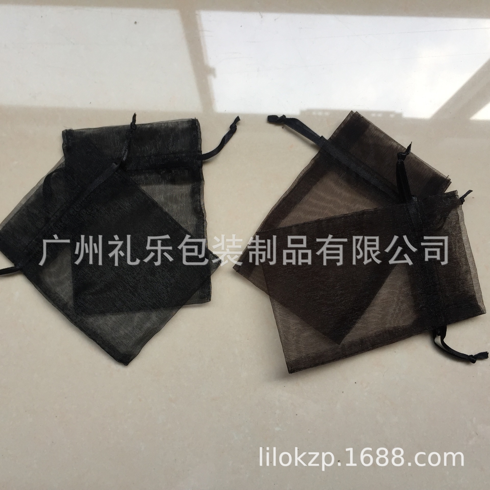 厂家批发纱网透明硬纱袋  首饰包装产品生产 化妆品包装客制logo