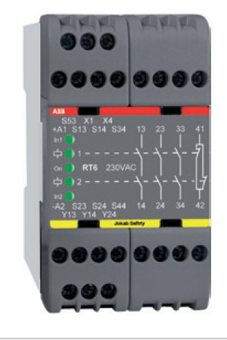 RT6 230AC安全继电器；双通道，3NO/1NC