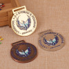 Manufactor supply high quality Gold and Silver School match Metal medal Marathon sports meeting medal Customized