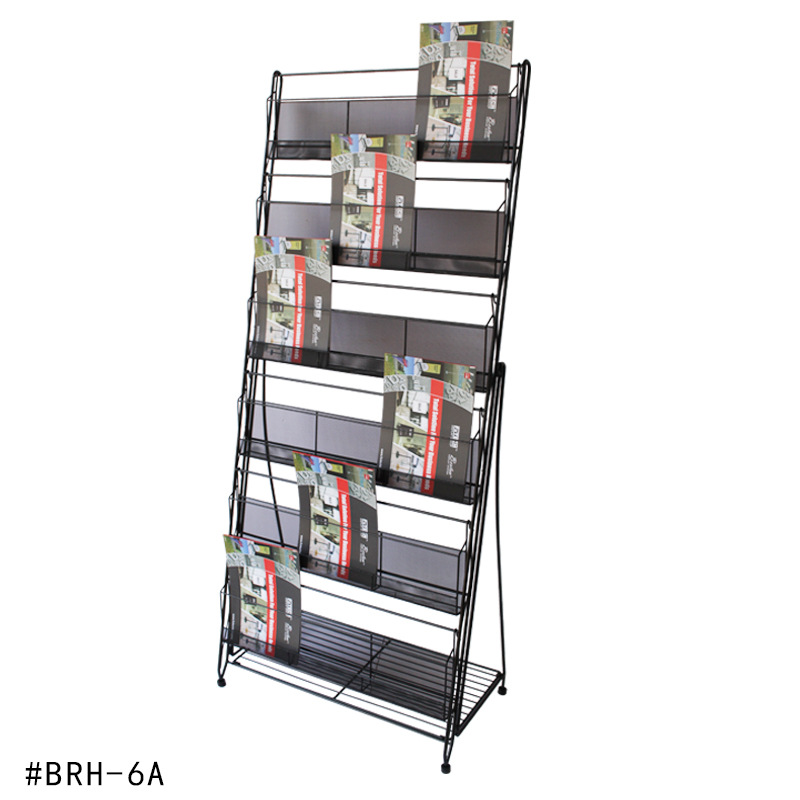 厂家直销6层创意报刊陈列架 汽车4S店专用落地宣传资料架 书报架|ru