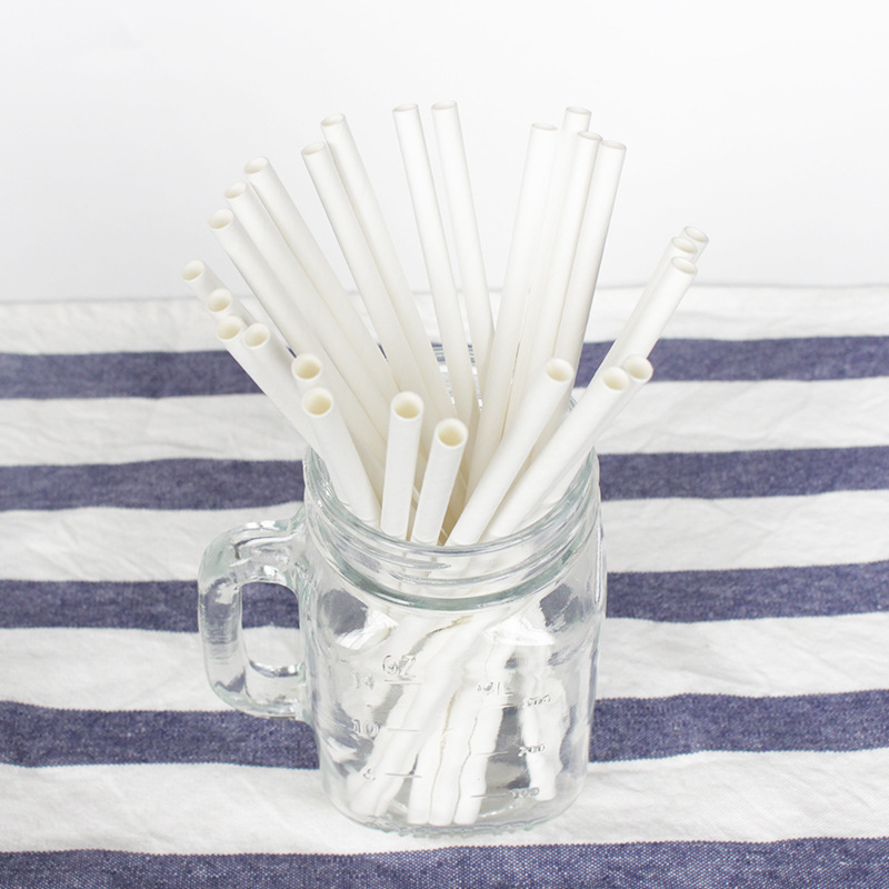 一次性吸管可降解纸质吸管纯白色