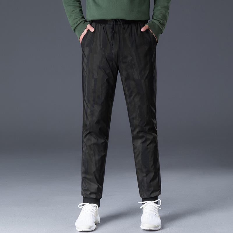 19年冬季高腰迷彩男款羽绒裤加厚保暖休闲运动大码棉裤厂家9060|ms