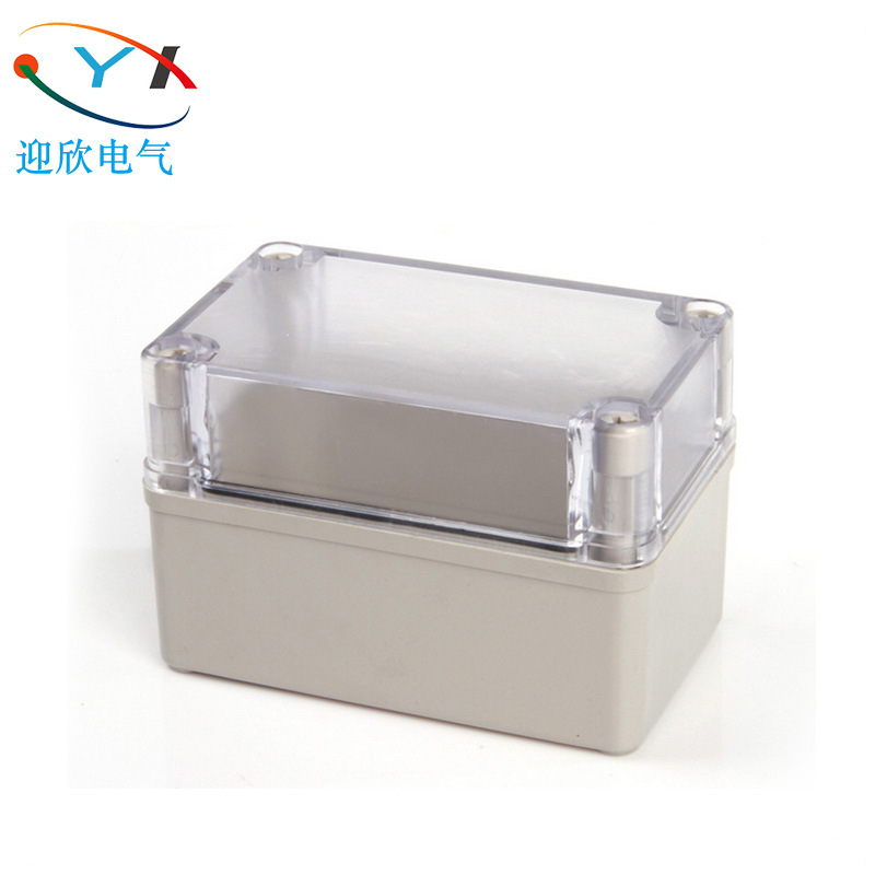 厂家供应130*80*85mm透明盖塑料接线盒按钮开关电源盒电机接线盒