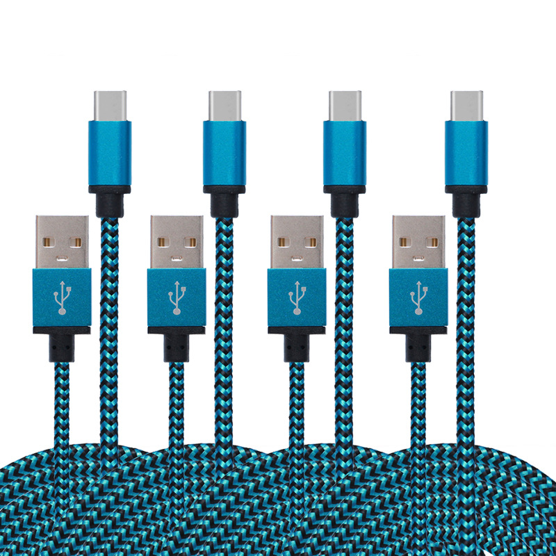 Slangenweefselgegevens geschikt voor Huawei Honor Xiaomi-telefoon Type-C Android-oplaadkabel van aluminiumlegering_voghion.com