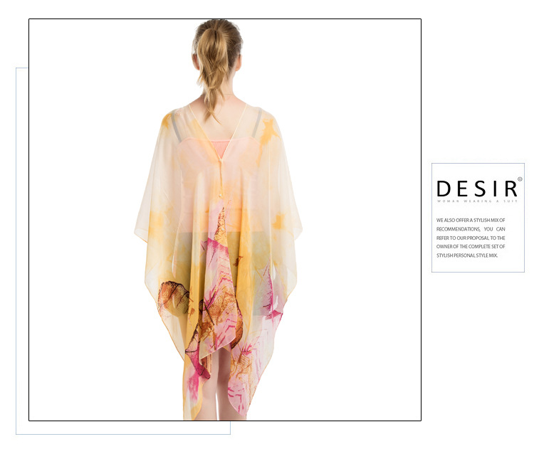 珍珠扣防晒披肩批发 女士沙滩巾厂家 女士丝巾厂家