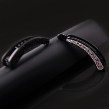 厂家直销新款韩版树脂钻香蕉夹 喷漆亮黑女士扭夹马尾夹批发