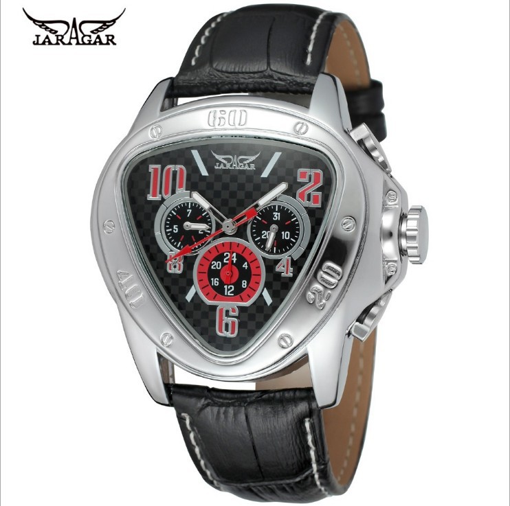 Cross-border explosion JARAGAR Europe and America man fashion leisure time heart-shaped Triangle fully automatic Mechanical watches