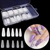 Long fake nails for manicure, manicure tools set, new collection, 100 pieces, french style