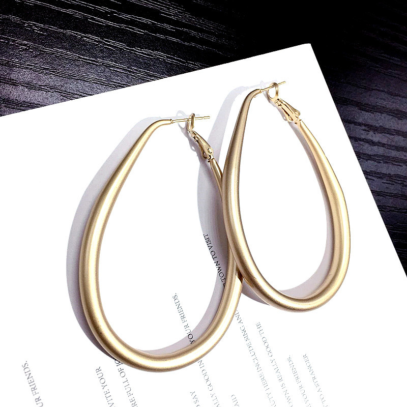 Japanese And Korean New All-match Slim Face Earrings Women's Personal Influencer Trendy Ring Long Earrings Simple And Elegant Earrings display picture 6