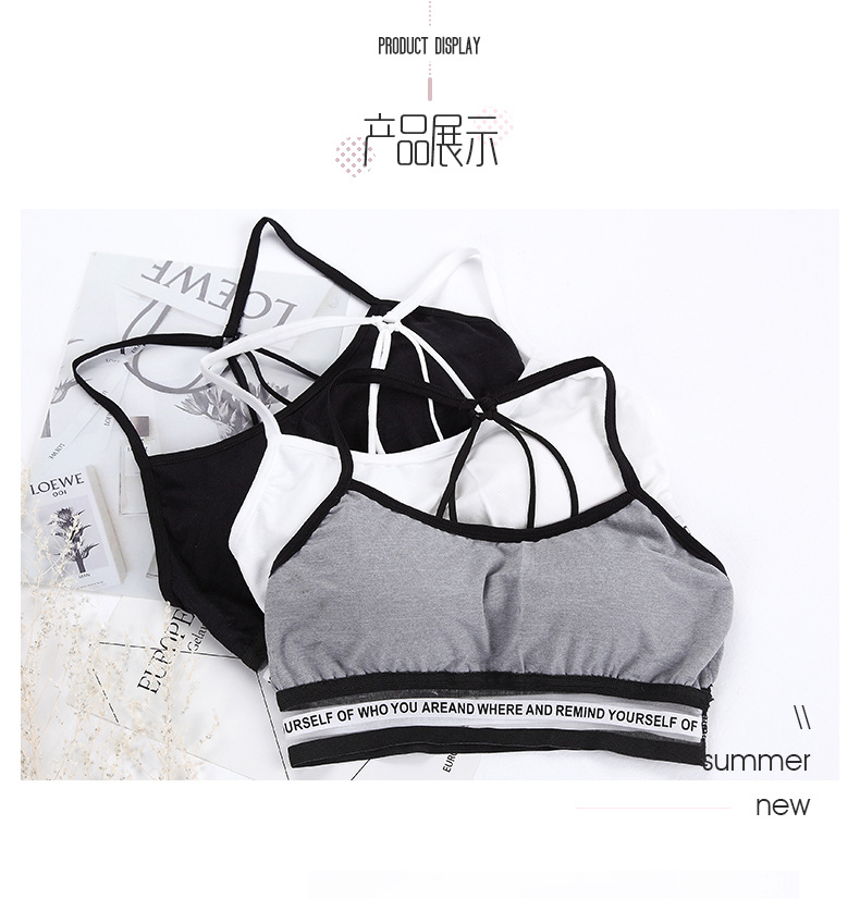 2020 New Parachute Girl's beautiful back and chest wrap, comfortable without steel rims, anti-glare, adjustable breathable sleep bra detail image 8