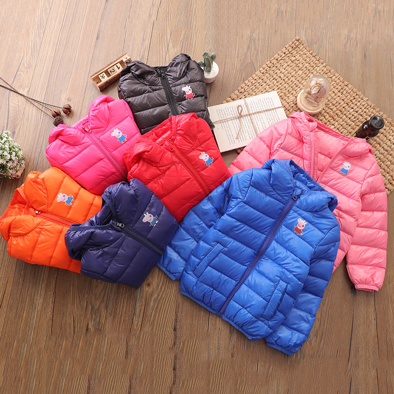 卡通印花轻薄款儿童羽绒服 2019秋冬装新款 白鸭绒羽绒外套|ms