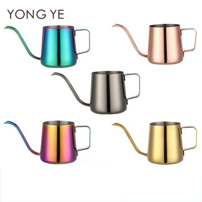 多颜色电镀 250ml手冲咖啡壶 挂耳咖啡壶 支持定制 厂家批发