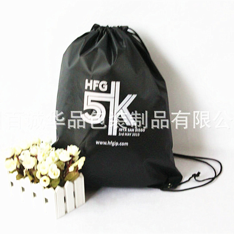 优质厂家专属抽绳束口袋 190d防水涤纶袋可肩背抽绳袋批发