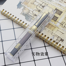 厂家直销 塑料水晶钢笔盒 签字笔透明小方笔盒 亚克力圆珠笔笔盒
