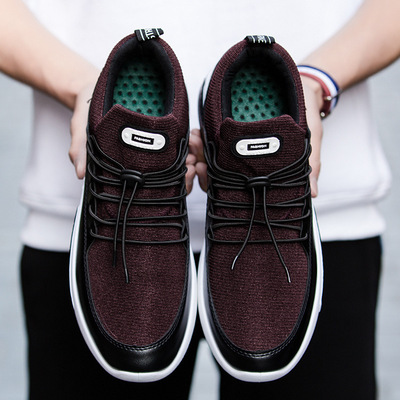 2019新款休閑男鞋透氣運動鞋休閑淺口單鞋舒適耐磨學生鞋廠家批發