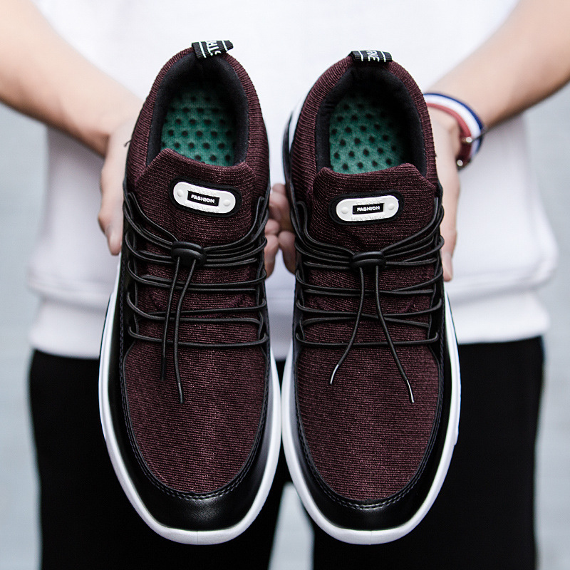 2019新款休閑男鞋透氣運動鞋休閑淺口單鞋舒適耐磨學生鞋廠家批發